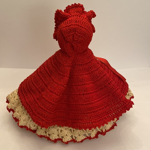 🎉HP🎉 - 3 VINTAGE 1950’s PLASTIC DOLLS with CROCHET DRESSES - Picture 9 of 16